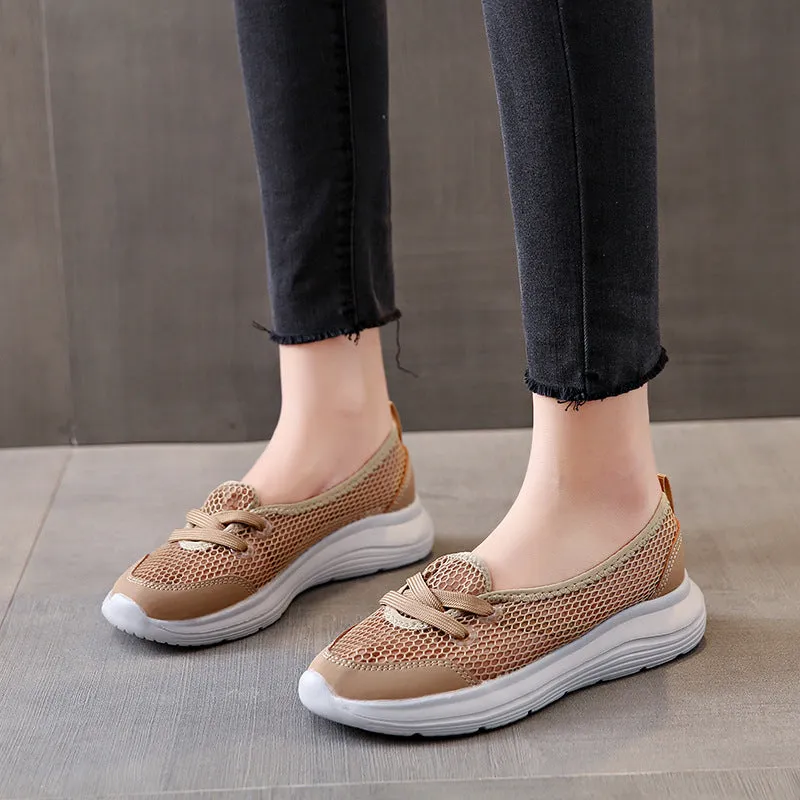 XIANGTUIBAO  Women's Shoes  New Casual Shoes Foreign Trade  Cross-Border Breathable Flying Woven Low-Cut Shoes Hollow Maternity Shoes Summer